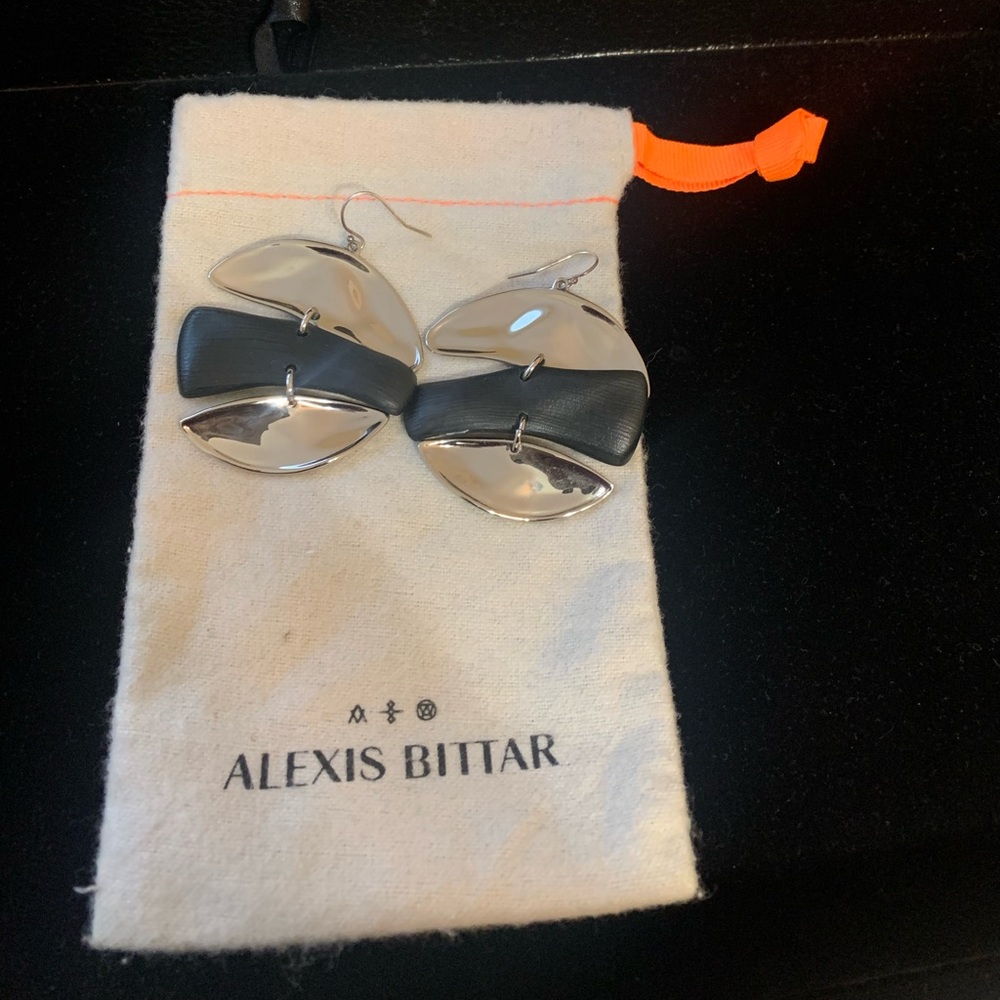 Alexis Bittar Black Lucite / Silver